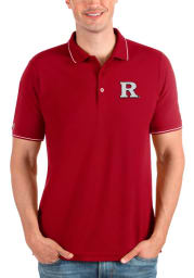 Antigua Rutgers Scarlet Knights Mens Red Affluent Short Sleeve Polo