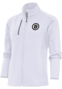 Antigua Boston Bruins Womens White Metallic Logo Generation Light Weight Jacket