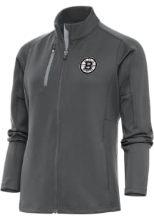 Antigua Boston Bruins Womens Grey Metallic Logo Generation Light Weight Jacket