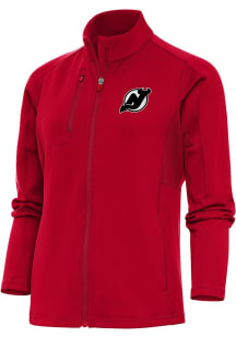 Antigua New Jersey Devils Womens Red Metallic Logo Generation Light Weight Jacket