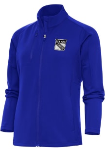 Antigua New York Rangers Womens Blue Metallic Logo Generation Light Weight Jacket