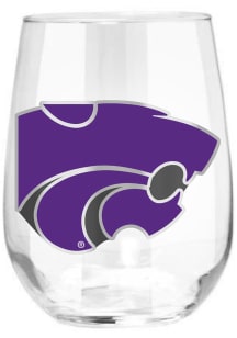 K-State Wildcats 15oz Emblem Stemless Wine Glass