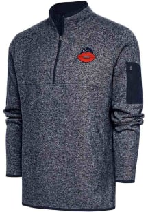 Antigua Chicago Bears Mens Navy Blue Vintage Logo Fortune Long Sleeve 1/4 Zip Fashion Pullover
