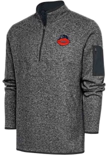 Antigua Chicago Bears Mens Grey Vintage Logo Fortune Big and Tall 1/4 Zip Pullover