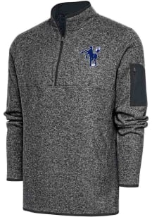 Antigua Indianapolis Colts Mens Grey Classic Logo Fortune Big and Tall 1/4 Zip Pullover