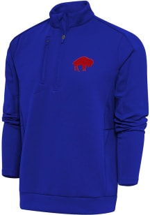 Antigua Buffalo Bills Mens Blue Classic Logo Generation Big and Tall 1/4 Zip Pullover