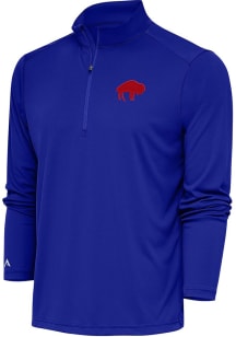 Antigua Buffalo Bills Mens Blue Classic Logo Tribute Long Sleeve 1/4 Zip Pullover
