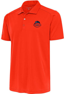 Antigua Chicago Bears Mens Orange Vintage Logo Tribute Short Sleeve Polo