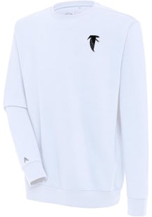 Antigua Atlanta Falcons Mens White Classic Logo Victory Long Sleeve Crew Sweatshirt