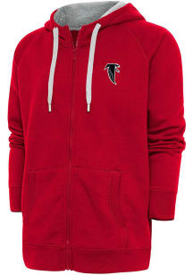 Antigua Atlanta Falcons Mens Red Classic Logo Victory Long Sleeve Full Zip Jacket