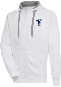 Antigua Indianapolis Colts Mens White Classic Logo Victory Long Sleeve Full Zip Jacket