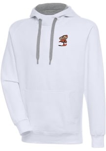 Antigua Cleveland Browns Mens White Classic Logo Victory Long Sleeve Hoodie