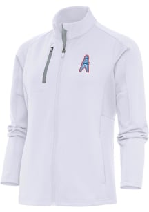 Antigua Houston Oilers Womens White Vintage Logo Generation Light Weight Jacket
