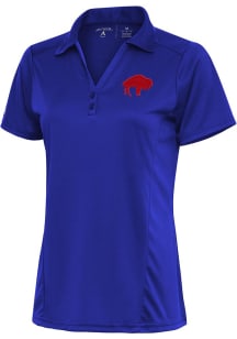Antigua Buffalo Bills Womens Blue Classic Logo Tribute Short Sleeve Polo Shirt