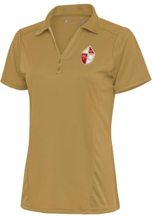 Antigua San Francisco 49ers Womens Gold Vintage Logo Tribute Short Sleeve Polo Shirt