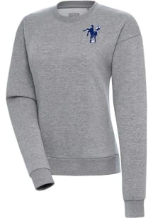 Antigua Indianapolis Colts Womens Grey Classic Logo Victory Crew Sweatshirt