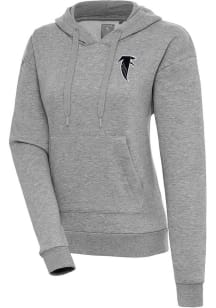 Antigua Atlanta Falcons Womens Grey Classic Logo Victory Hooded Sweatshirt