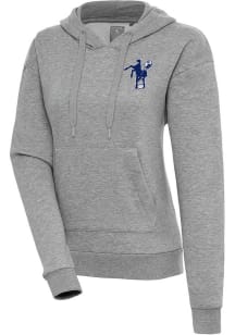 Antigua Indianapolis Colts Womens Grey Classic Logo Victory Hooded Sweatshirt