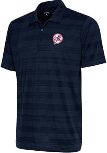 Antigua New York Yankees Mens Navy Blue Cooperstown Compass Short Sleeve Polo