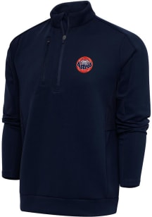 Antigua Houston Astros Mens Navy Blue Cooperstown Generation Big and Tall 1/4 Zip Pullover