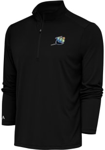 Antigua Tampa Bay Rays Mens Black Cooperstown Tribute Long Sleeve 1/4 Zip Pullover