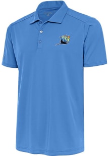 Antigua Tampa Bay Rays Mens Light Blue Cooperstown Tribute Short Sleeve Polo