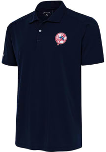 Antigua New York Yankees Navy Blue Cooperstown Tribute Big and Tall Polo