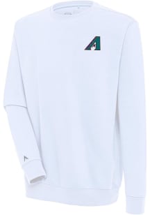Antigua Arizona Diamondbacks Mens White Cooperstown Victory Long Sleeve Crew Sweatshirt