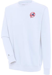 Antigua New York Yankees Mens White Cooperstown Victory Long Sleeve Crew Sweatshirt
