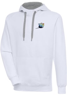 Antigua Tampa Bay Rays Mens White Cooperstown Victory Long Sleeve Hoodie