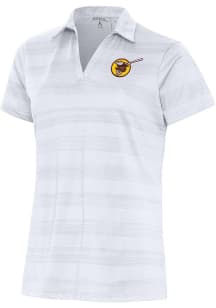 Antigua San Diego Padres Womens White Cooperstown Compass Short Sleeve Polo Shirt