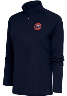 Antigua Houston Womens Navy Blue Cooperstown Tribute 1/4 Zip Pullover