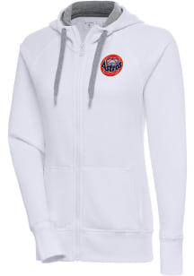 Antigua Houston Astros Womens White Cooperstown Victory Long Sleeve Full Zip Jacket