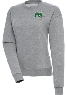 Antigua Philadelphia Eagles Womens Grey Victory Crew Sweatshirt