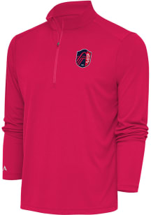 Antigua St Louis City SC Mens Red Tribute Long Sleeve 1/4 Zip Pullover