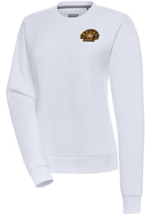 Antigua Boston Bruins Womens White Centennial Victory Crew Sweatshirt