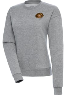 Antigua Boston Bruins Womens Grey Centennial Victory Crew Sweatshirt