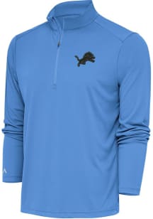 Antigua Detroit Lions Mens Light Blue Tonal Logo Tribute Pullover Jackets