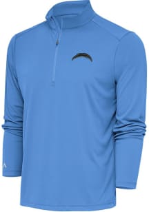 Antigua Los Angeles Chargers Mens Light Blue Tonal Logo Tribute Pullover Jackets
