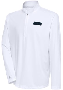 Antigua Seattle Seahawks Mens White Tonal Logo Tribute Pullover Jackets
