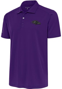 Antigua Baltimore Ravens Mens Purple Tonal Logo Tribute Short Sleeve Polo
