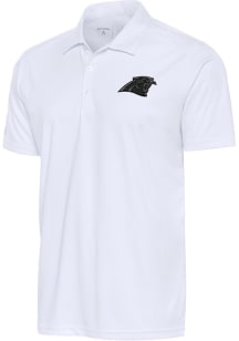Antigua Carolina Panthers Mens White Tonal Logo Tribute Short Sleeve Polo