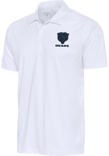 Antigua Chicago Bears Mens White Tonal Logo Tribute Short Sleeve Polo