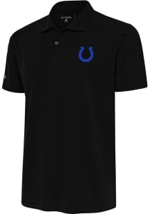 Antigua Indianapolis Colts Mens Black Tonal Logo Tribute Short Sleeve Polo