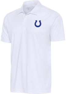 Antigua Indianapolis Colts Mens White Tonal Logo Tribute Short Sleeve Polo