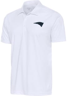 Antigua New England Patriots Mens White Tonal Logo Tribute Short Sleeve Polo