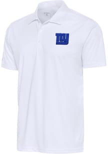 Antigua New York Giants Mens White Tonal Logo Tribute Short Sleeve Polo