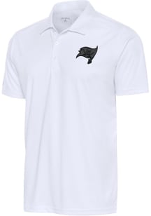 Antigua Tampa Bay Buccaneers Mens White Tonal Logo Tribute Short Sleeve Polo