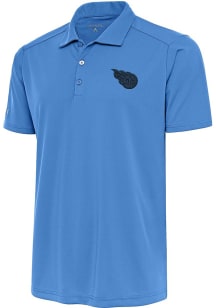Antigua Tennessee Titans Mens Light Blue Tonal Logo Tribute Short Sleeve Polo
