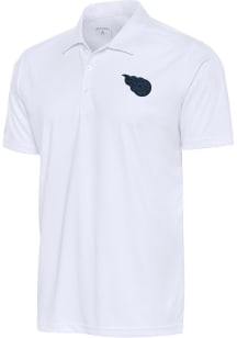Antigua Tennessee Titans Mens White Tonal Logo Tribute Short Sleeve Polo